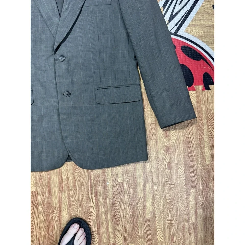 Savile‎ Row S/R Suit coat green windowpane L42